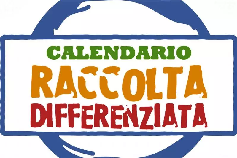 Calendario anno 2026 raccolta differenziata