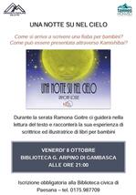 Locandina momenti di incontro UNA NOTTE SU NEL CIELO