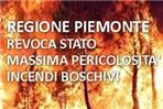Revoca massima pericolosità incendi boschivi